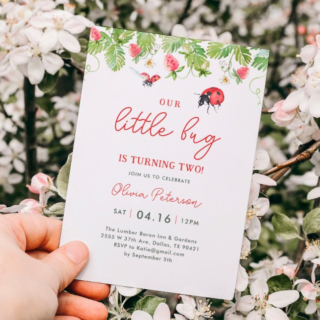 Unsere kleine Ladybug Girl Birthday Party Einladung (Von Creator hochgeladen)