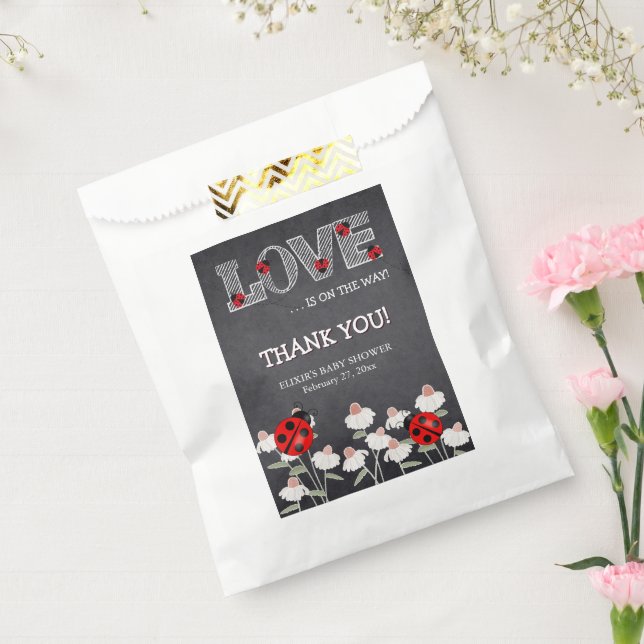 Unsere kleine Liebe Bug Chalkboard Babydusche Geschenktütchen (Versiegelt)