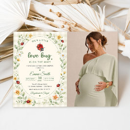 Unsere kleine Love Bug Ladybug-Baby-Party Einladung