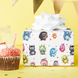 Unsere kleine Monster-Geburtstagsparty Geschenkpapier