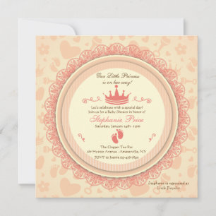 Unsere kleine Princess Babydusche Einladung