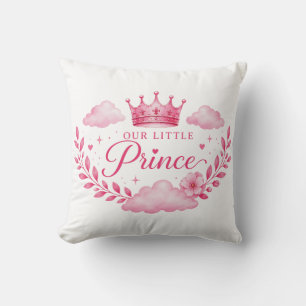Unsere kleine Prinzessin Pink Crown Baby Mädchen Kissen