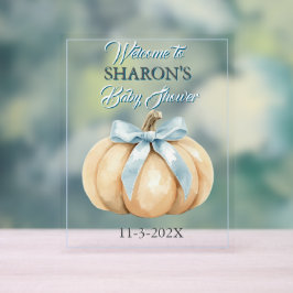 Unsere kleine Pumpkin auf der Way Fall Baby Dusche Acrylschild