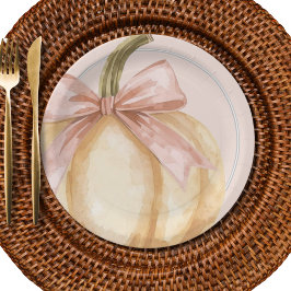 Unsere kleine Pumpkin auf der Way Fall Baby Dusche Pappteller