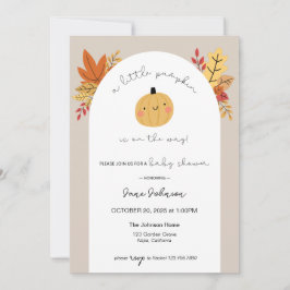 Unsere kleine Pumpkin Baby Dusche Einladung