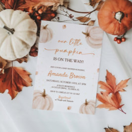 Unsere kleine Pumpkin Fall Babydusche Einladung