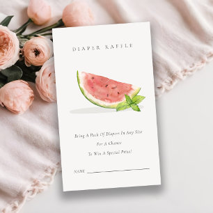 Unsere kleine Red Melon Diaper Raffle Baby Dusche Begleitkarte