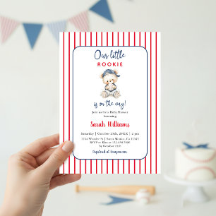 Unsere kleine Rookie-Baby-Party-Einladung für Jung Einladung