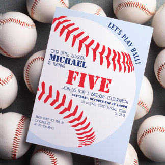 Unsere kleine Slugger Baseball Geburtstagsparty Einladung