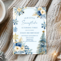 Unsere kleine Snowflake Blue Winter Geburtstagspar
