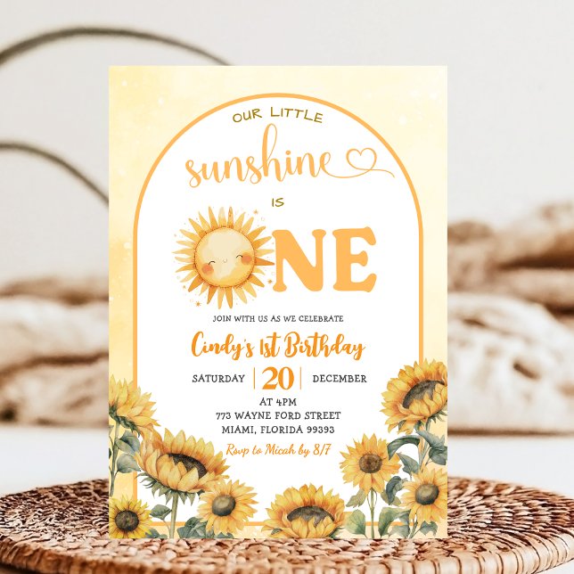 Unsere kleine Sonne ist ein Sommerthema erster Geb Einladung (Von Creator hochgeladen)