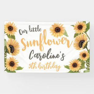 Unsere kleine Sonnenblume Personalisiert glücklich Banner