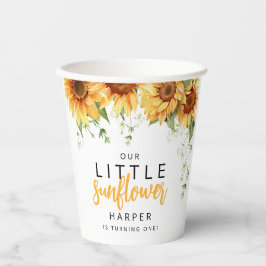 Unsere kleine Sonnenblumenparty Pappbecher
