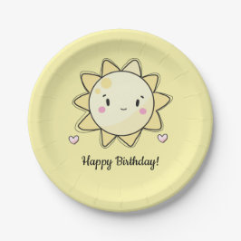 Unsere kleine Sonnenscheinplatte zum Geburtstag Pappteller