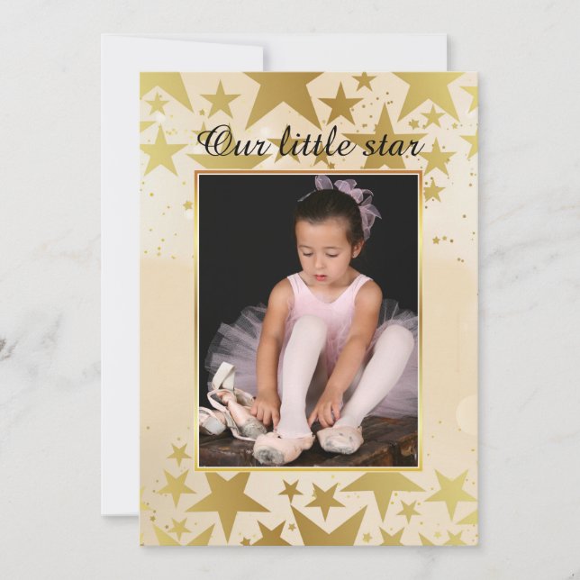 Unsere kleine Star Foto Einladung (Vorderseite)