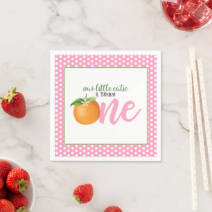 Unsere kleine Süsse dreht einen Napkin - Pk Dots Serviette