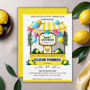Unsere kleine Süsse Lemonade Stand Baby Dusche Einladung