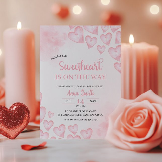 Unsere kleine Sweetheart Baby Dusche Einladung (Von Creator hochgeladen)