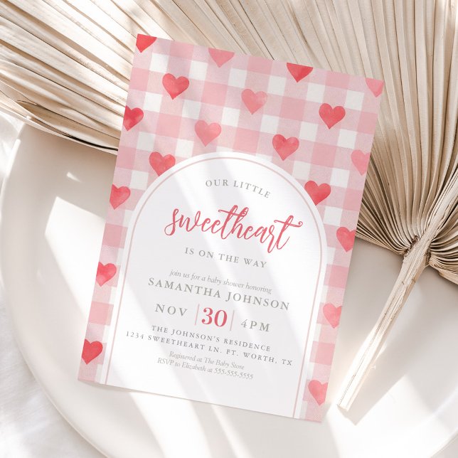 Unsere kleine Sweetheart Valentine Babydusche Einladung (Von Creator hochgeladen)