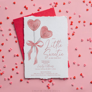 Unsere kleine Sweetie Valentine Babydusche lädt ei Einladung