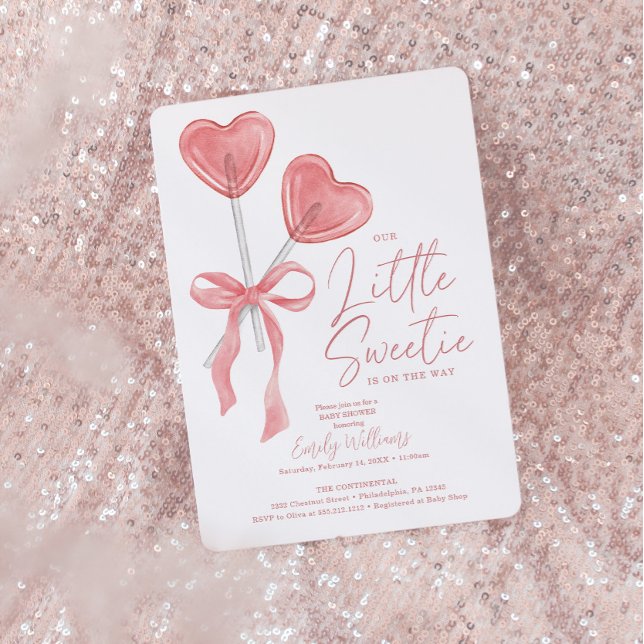 Unsere kleine Sweetie Valentine Babydusche lädt ei Einladung (Von Creator hochgeladen)