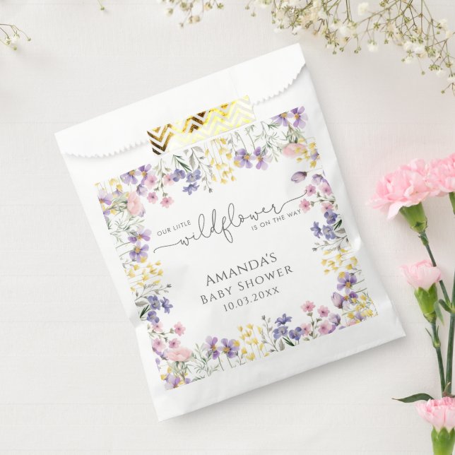 Unsere kleine Wildblume Babydusche Geschenktütchen (Versiegelt)