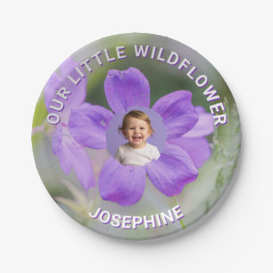 Unsere kleine Wildblume Lila Geranie Benutzerfoto Pappteller