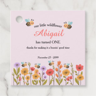 Unsere kleine Wildblumen-Blumen-Biene 1. Geburtsta Geschenkanhänger