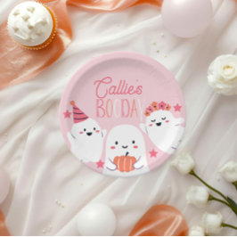 Unsere kleinen Boo-Geburtstagsdekorationen Pappteller