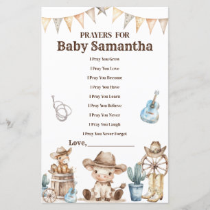 Unsere kleinen Cowboy-Baby-Duschgebet für Baby