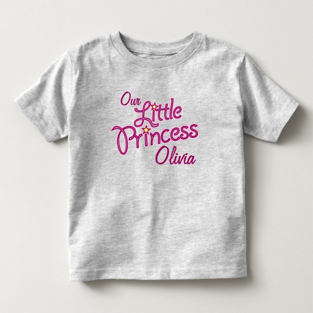 Unsere kleinen Prinzessinnen-individuelle Name-Mäd Kleinkind T-shirt (Vorderseite)