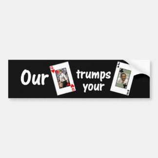 Unsere Königin der Herzen trumps Ihren Jack der Autoaufkleber
