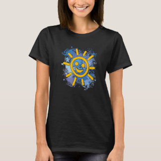 Unsere lachende Sonne unser Sonnenschein auf Farbf T-Shirt