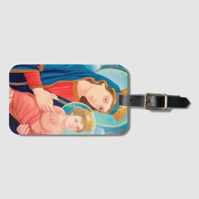 Unsere Lady der ewigen Hilfe für Katholiken Gepäckanhänger (Vorderseite (Horizontal))
