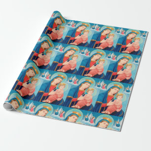 Unsere Lady der ewigen Hilfe für Katholiken Geschenkpapier