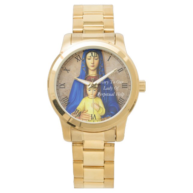 Unsere Lady der ständigen Hilfe Armbanduhr (Vorderseite)