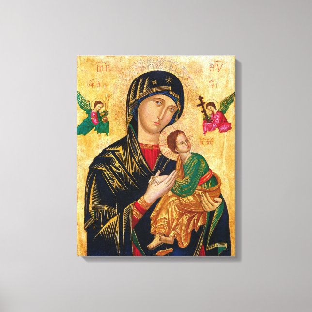 Unsere Lady der ständigen Hilfe Jungfrau Mary Icon Leinwanddruck (Vorderseite)