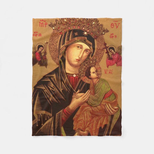 Unsere Lady der ständigen Hilfe Original-Version Fleecedecke (Vorderseite)