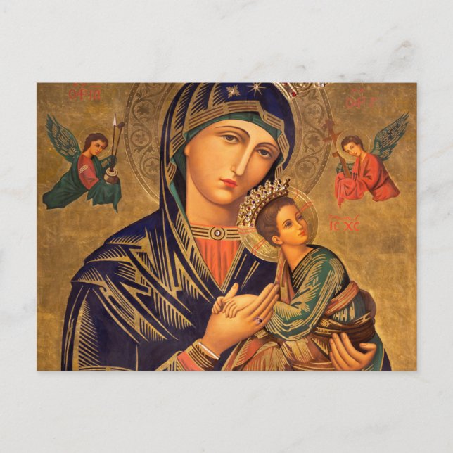 Unsere Lady der ständigen Hilfe Postkarte (Vorderseite)