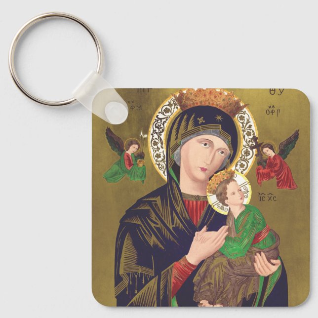 Unsere Lady der ständigen Hilfe Schlüsselanhänger (Vorderseite)