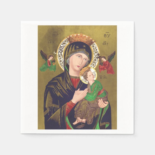 Unsere Lady der ständigen Hilfe Serviette (Vorderseite)