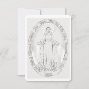 Unsere Lady der wunderbaren Medaille-Gebetskarte Einladung