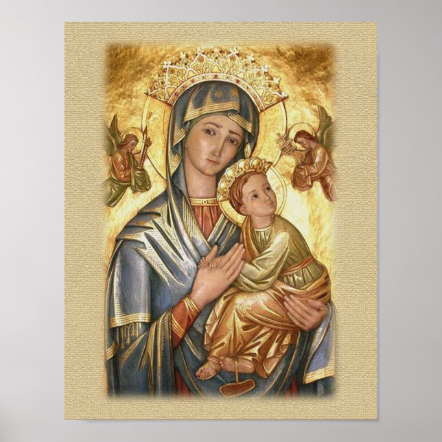 Unsere Lady des Icon der ständigen Hilfe Poster (Vorne)