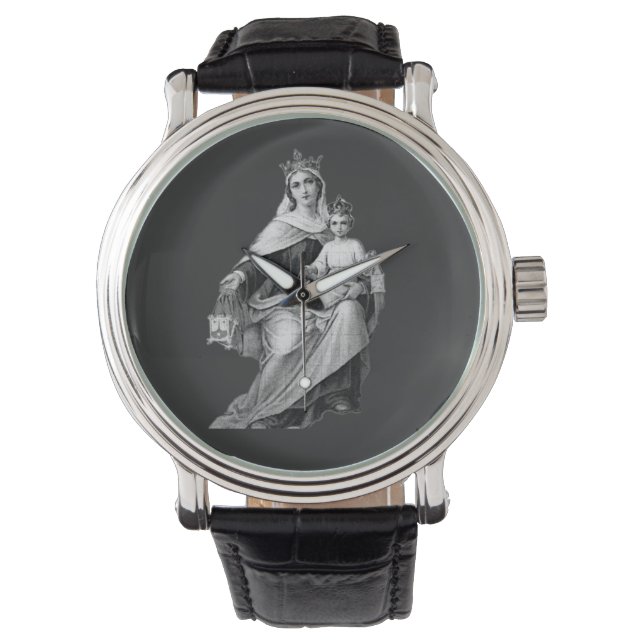 Unsere Lady des Monte Carmel Armbanduhr (Vorderseite)