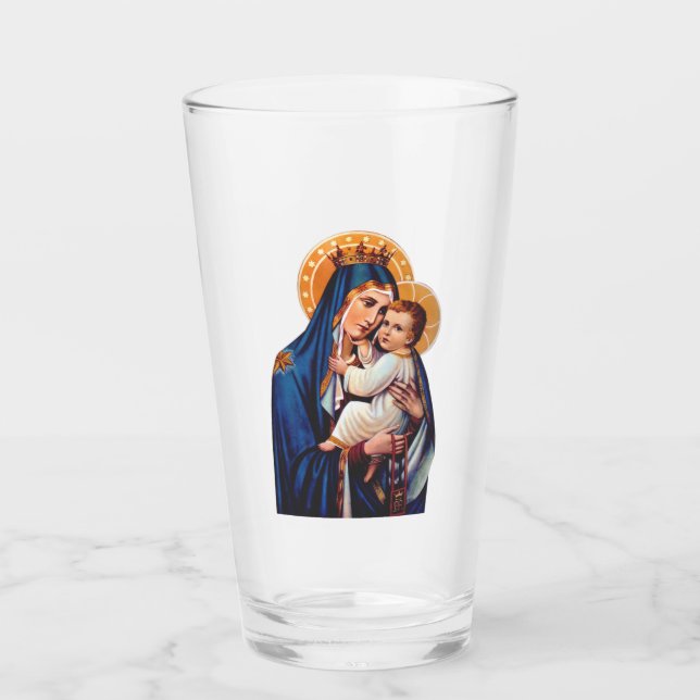 Unsere Lady des Monte Carmel Glas (Vorderseite)