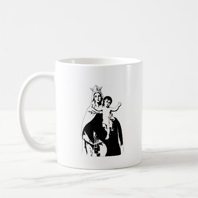 Unsere Lady des Monte Carmel Kaffeetasse (Links)
