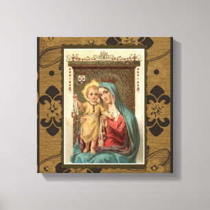 Unsere Lady des Monte Carmel mit dem Baby Jesus Sc Leinwanddruck