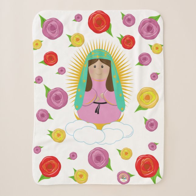 Unsere Lady Guadalupe Baby Blanket Sherpadecke (Vorderseite)