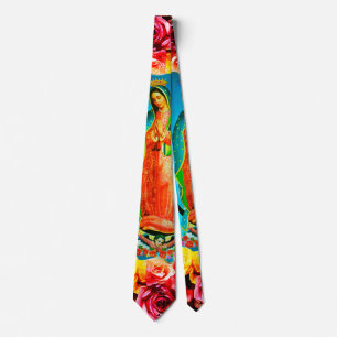 Unsere Lady Guadalupe, farbenfrohe Mönche Krawatte