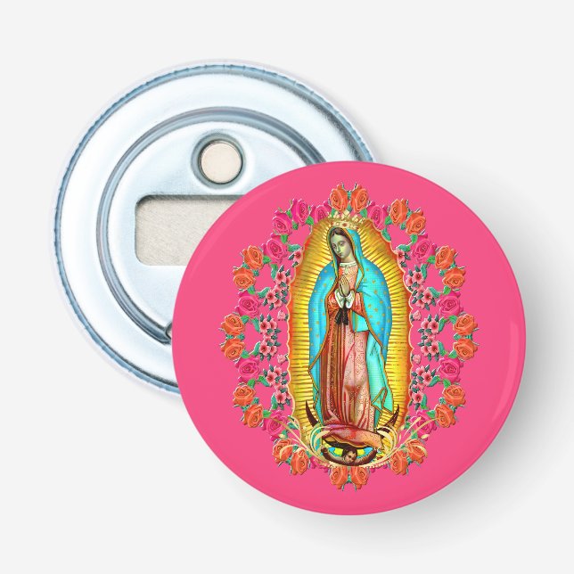 Unsere Lady Guadalupe Jungfrau Mary Katholic Saint Flaschenöffner (Vorderseite)